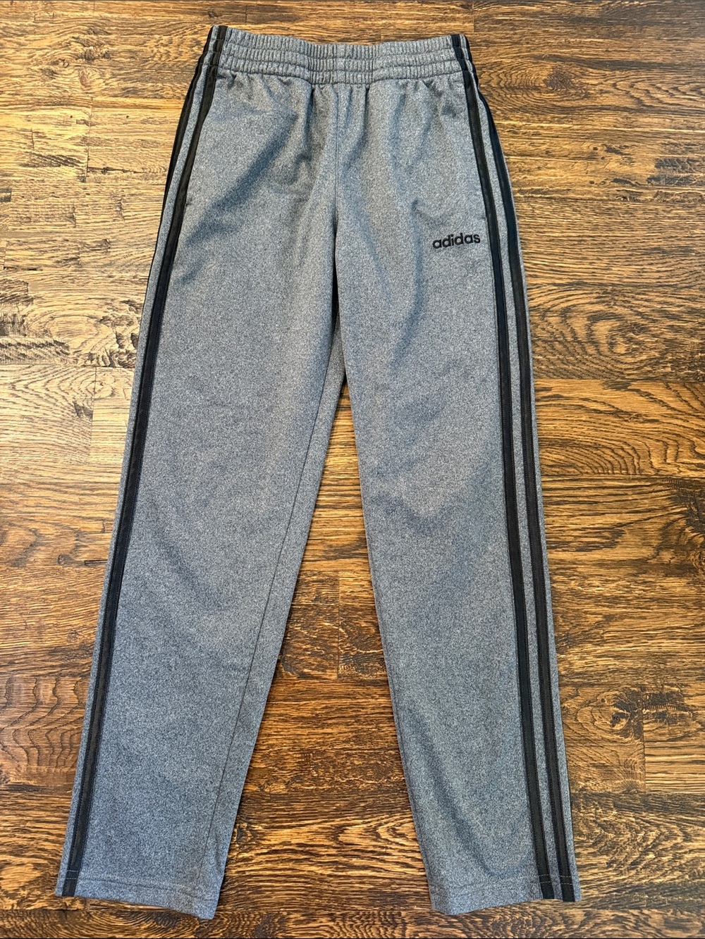 adidas Gray Sweatpants with Black Side Stripes